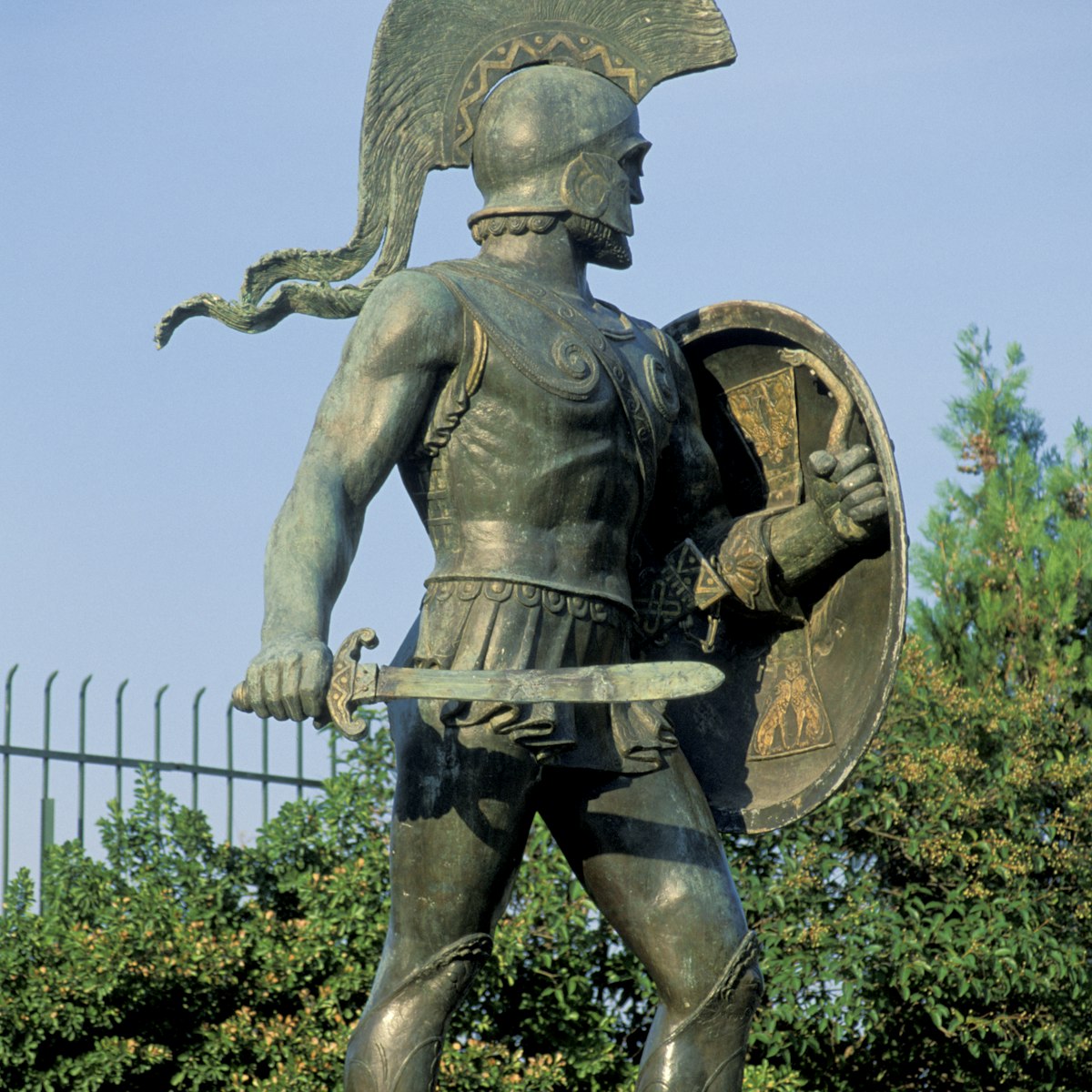 Greece, Sparta, Statue Of King Leonidas, Hero Of Battle At Thermopylae,