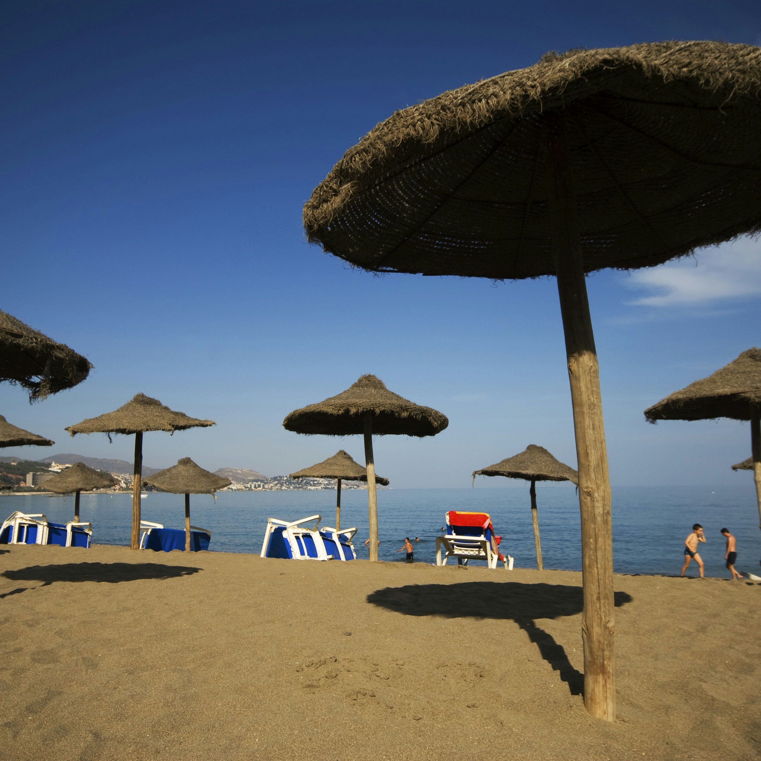 Playa de la Malagueta during off season.