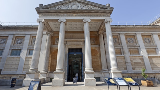 Front entrance to the Ashmolean Museum in Beaumont Street.