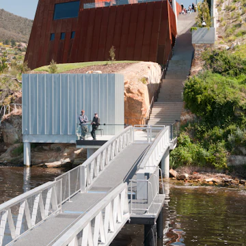 Wharf at MONA, the Museum of Old and New Art.