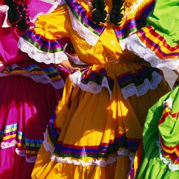 Traditional dress of folk dancers.