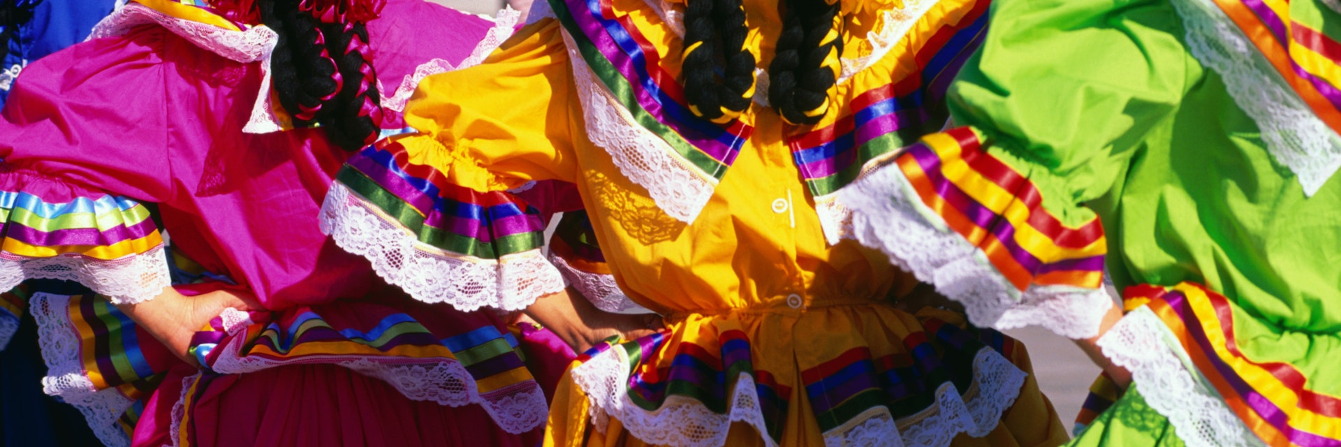 Traditional dress of folk dancers.