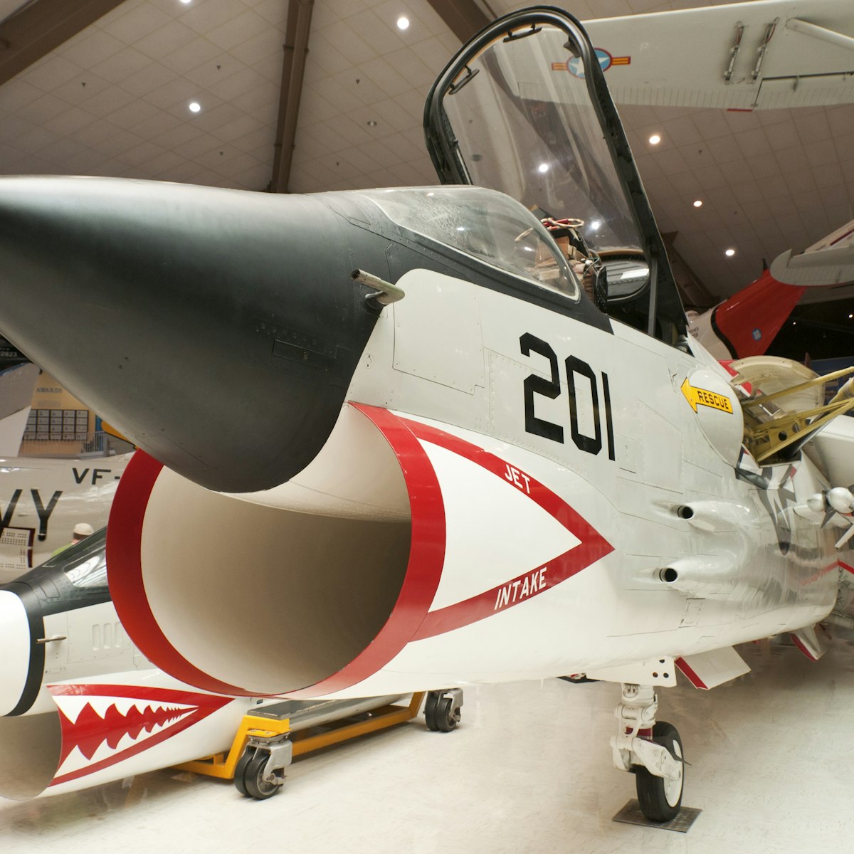National Naval Aviation Museum, F-8A Crusader aircraft.