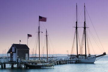 Rigging tall ship, Vineyard Haven Harbor, Vineyard Haven, Martha's Vineyard, Dukes County, Massachusetts, USA