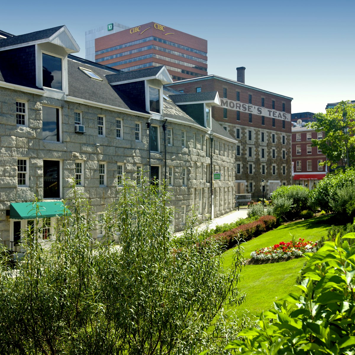 Flower garden, Historic Properties, Halifax waterfront, Nova Scotia, Canada