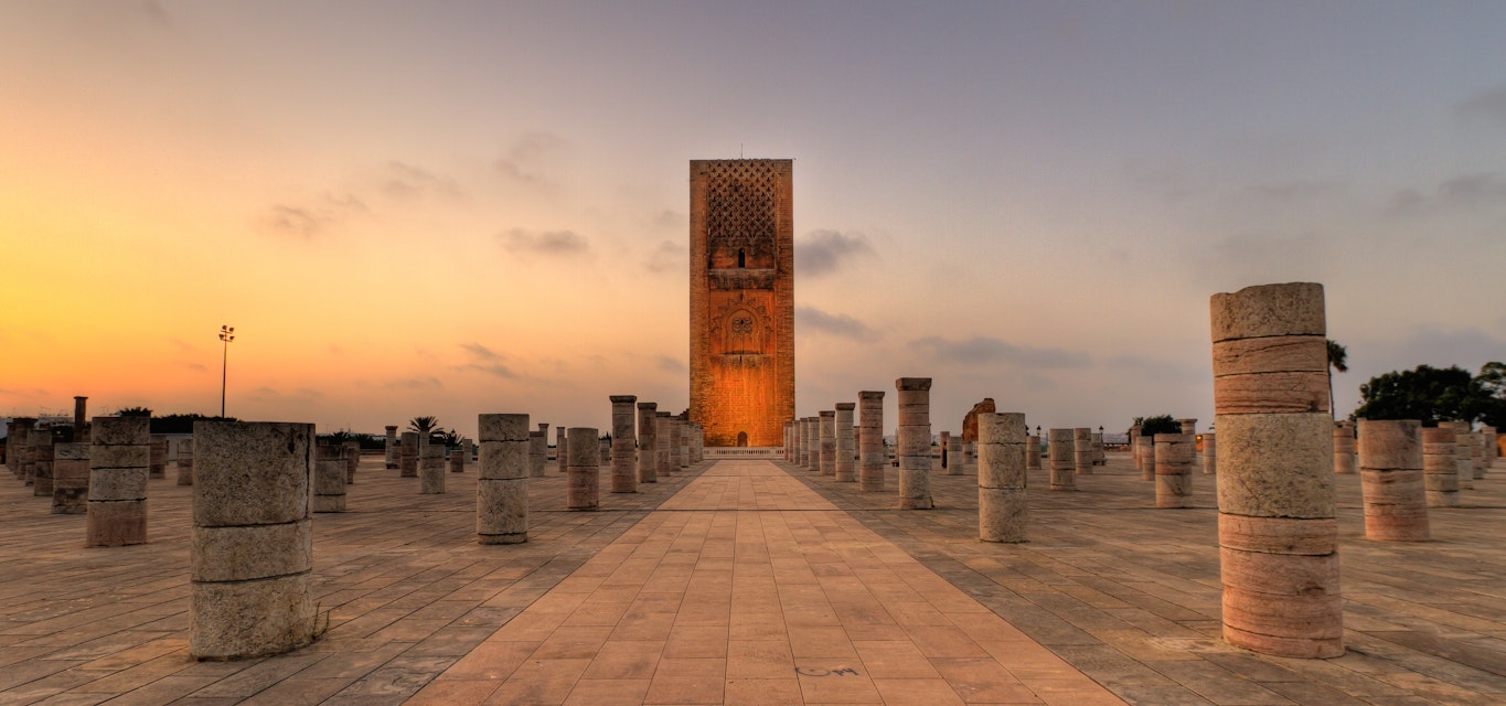 Hassan Tower at Sunset Time