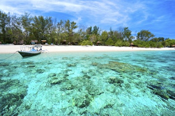 Beautiful sea of Gili Meno, Indonesia.