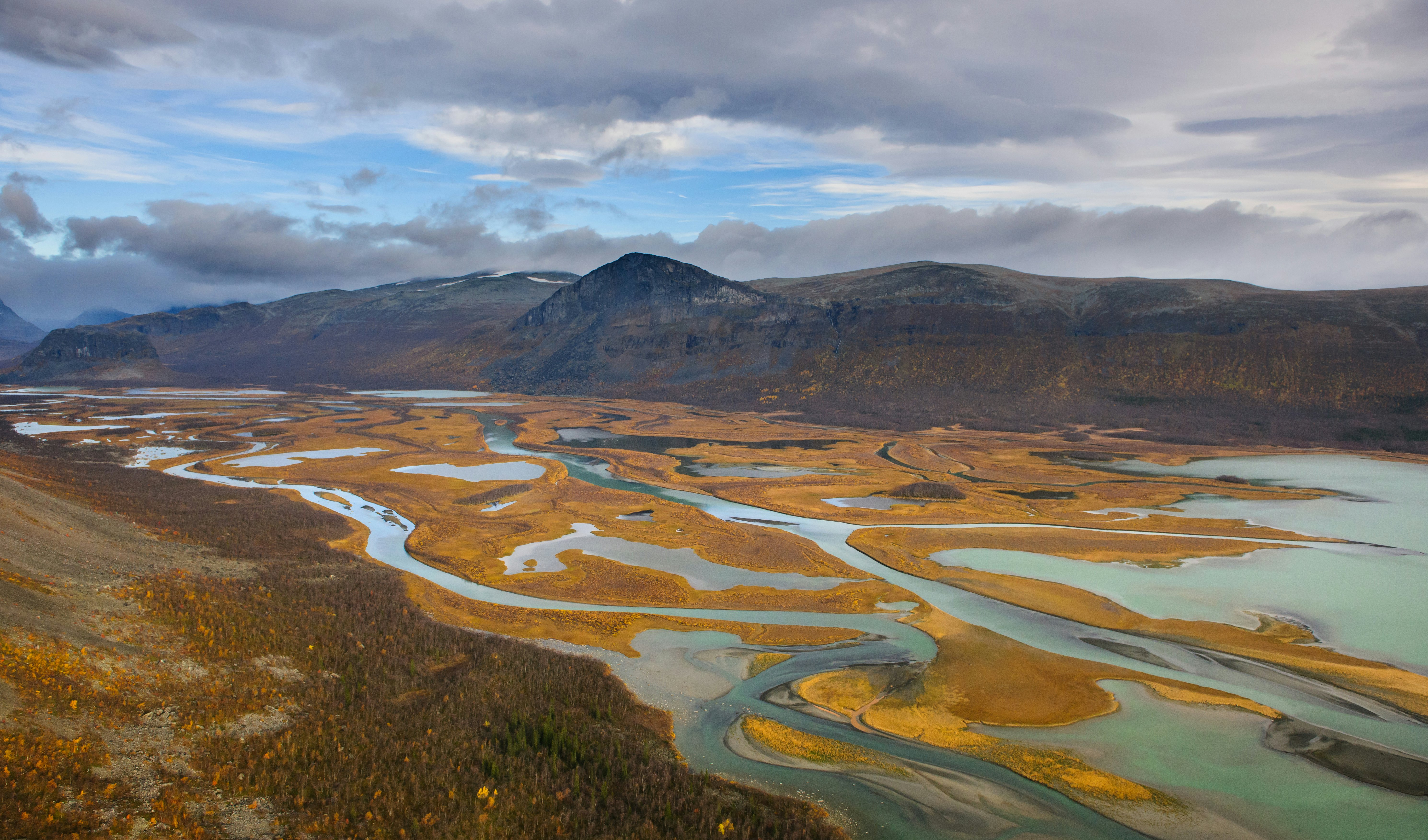 Aerial view of Sarek National Park