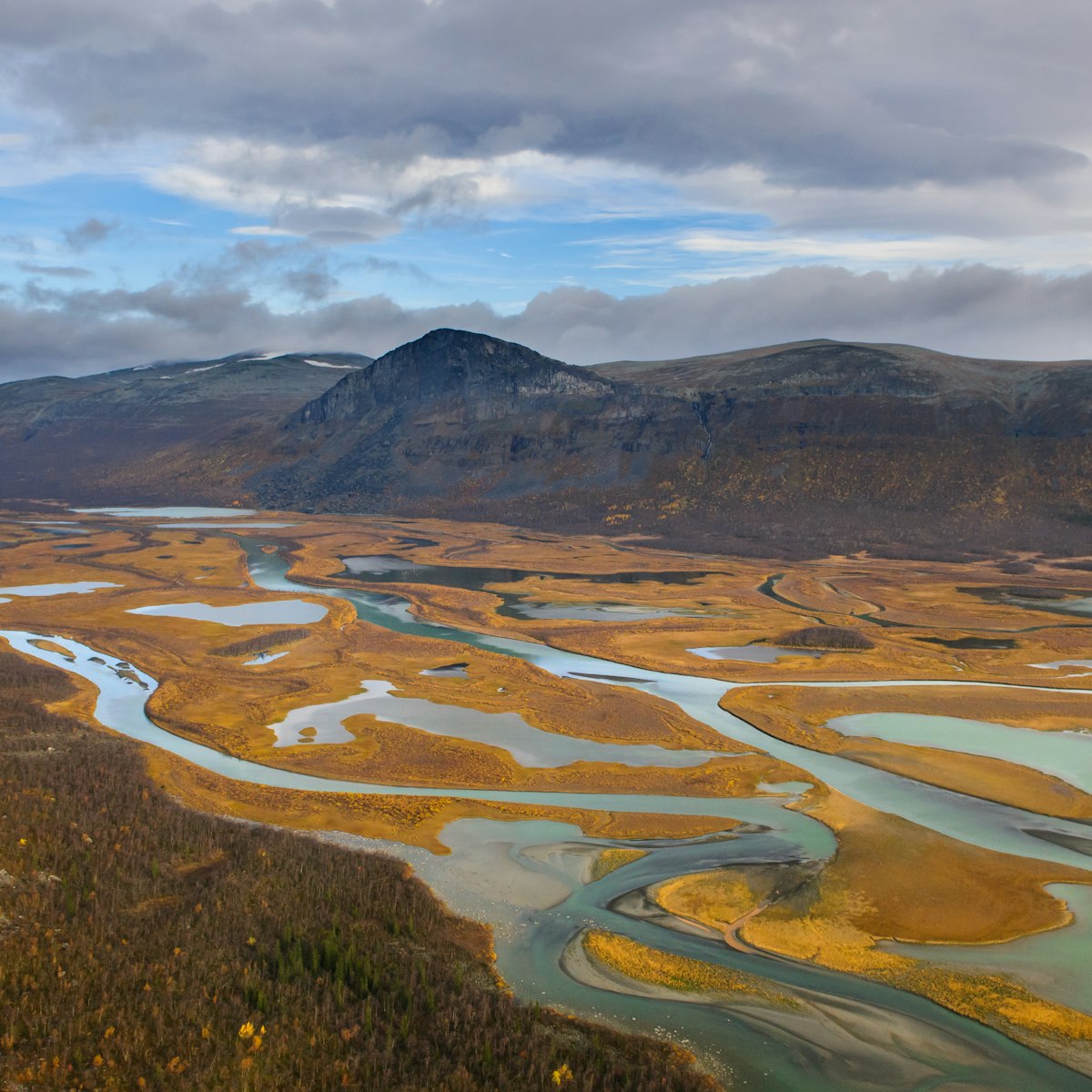 Aerial view of Sarek National Park