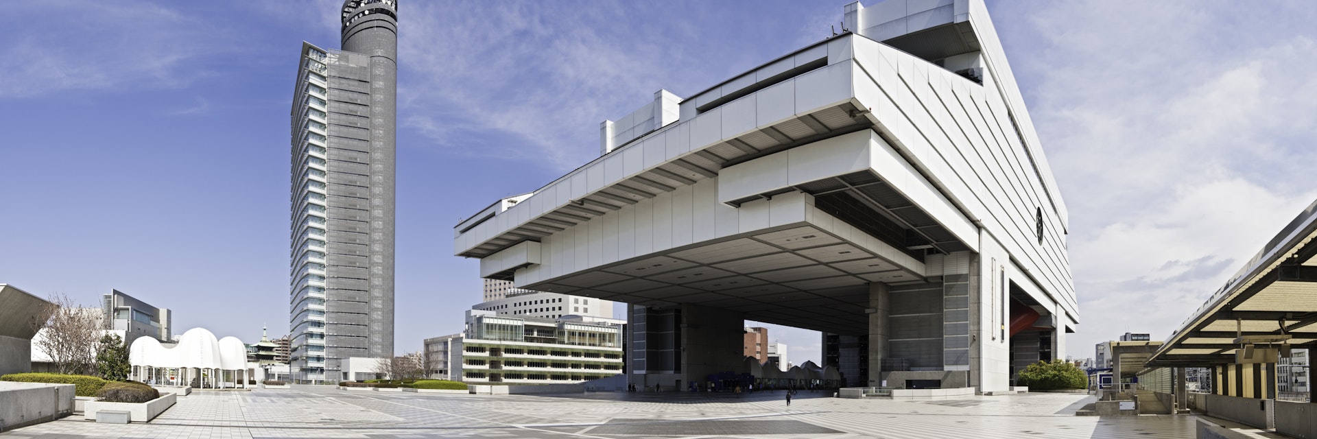 Japan Edo-Tokyo museum plaza panorama modern city cultural landmark