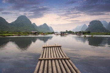 Bamboo Raft on Yulong River