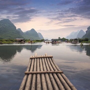 Bamboo Raft on Yulong River