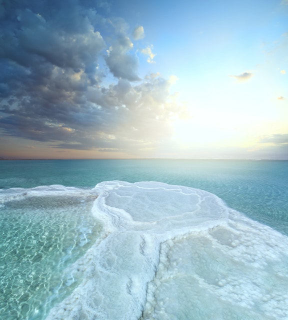 Salt field in dead sea