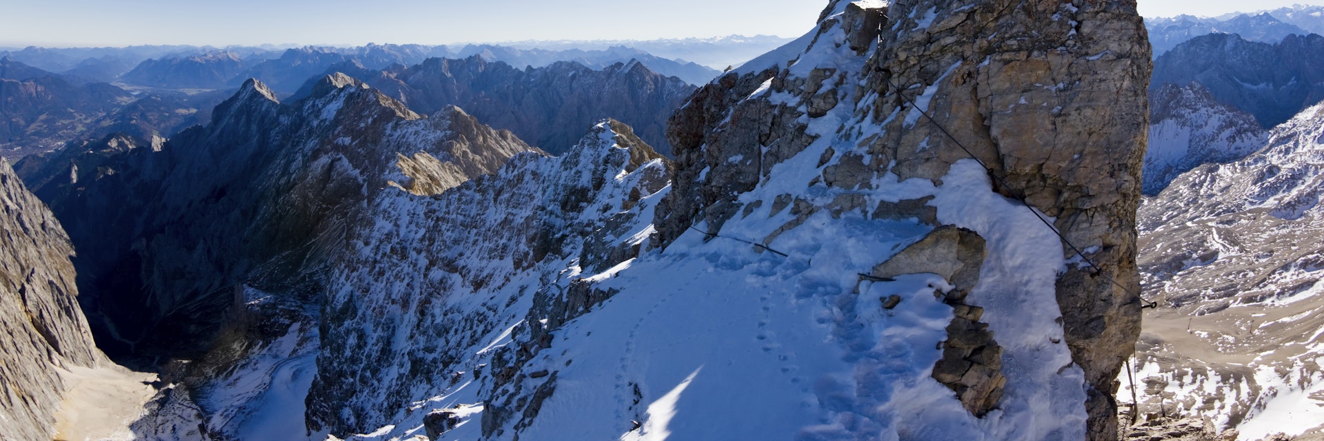 Germany, Bavaria, Wetterstein mountains, Zugspitze, Summit cross