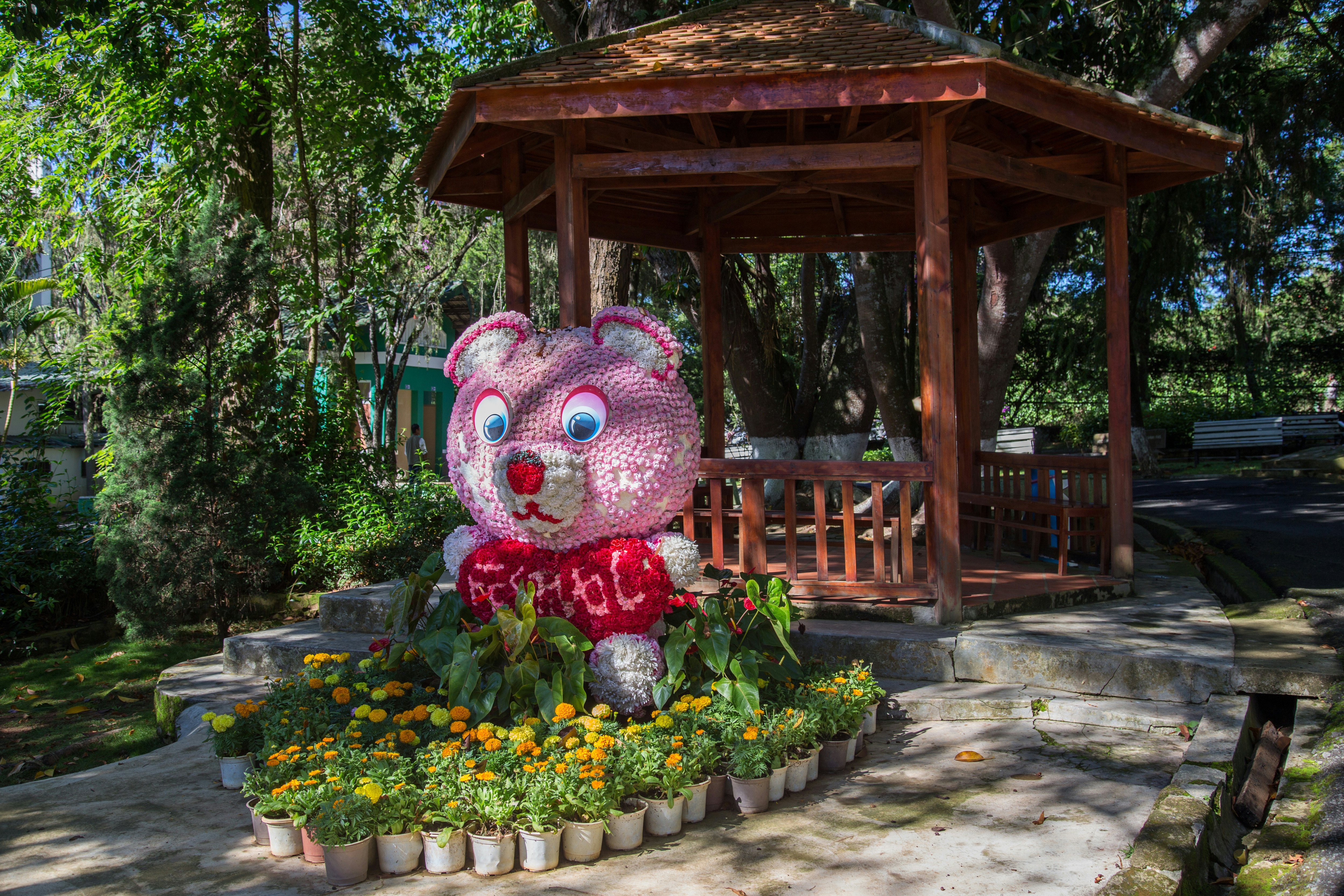 DALAT, LAM DONG, VIETNAM - 2012/05/26: Dalat Flower Gardens Gazebo - With its cool mountain climate, Dalat is an excellent place for flowers and plants to thrive. The Dalat Flower Gardens were established in 1966 by the Vietnamese government, and are tended continually. Among the tastefully arranged flora are orchids, roses, fuchsias, hydrangeas, narcissus and ferns.  Altogether there are more than 300 species of flowers and plants here, many of which blossom all year round. (Photo by John S Lander/LightRocket via Getty Images)