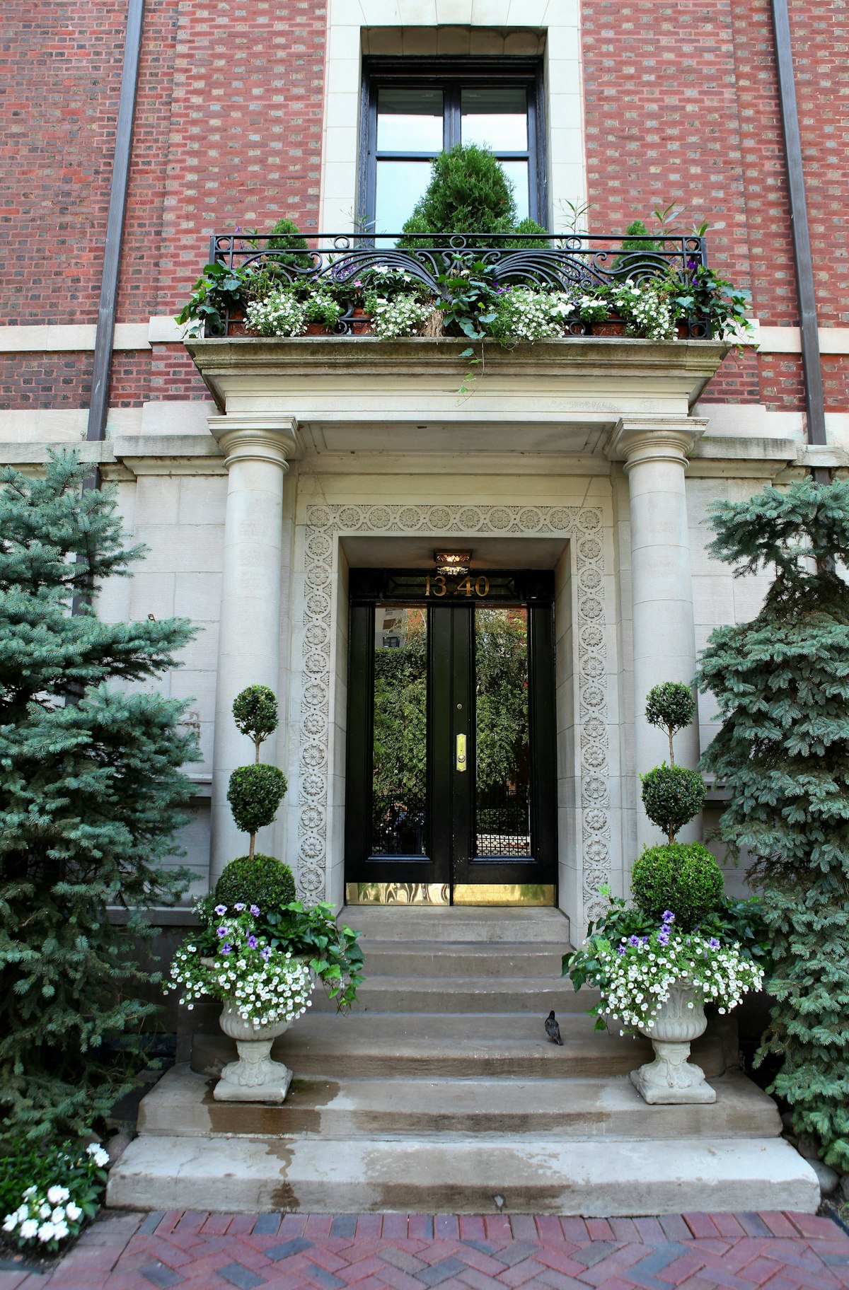CHICAGO - JULY 21:  Front door of the original Playboy Mansion in Chicago's Gold Coast, in Chicago, Illinois on JULY 21, 2013.  (Photo By Raymond Boyd/Getty Images)...