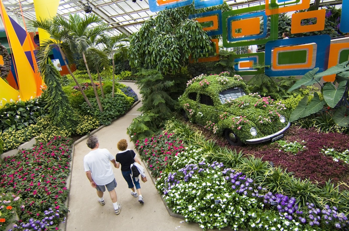 Seasonal display at Botanical Gardens, Montreal, Quebec, Canada.