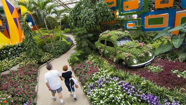 Seasonal display at Botanical Gardens, Montreal, Quebec, Canada.