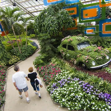 Seasonal display at Botanical Gardens, Montreal, Quebec, Canada.