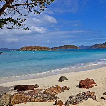 Cinnamon Bay on Island of St John in US Virgin Islands