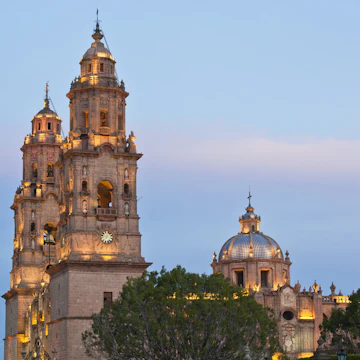 Mexico, Michoacan state, Morelia the cathedral