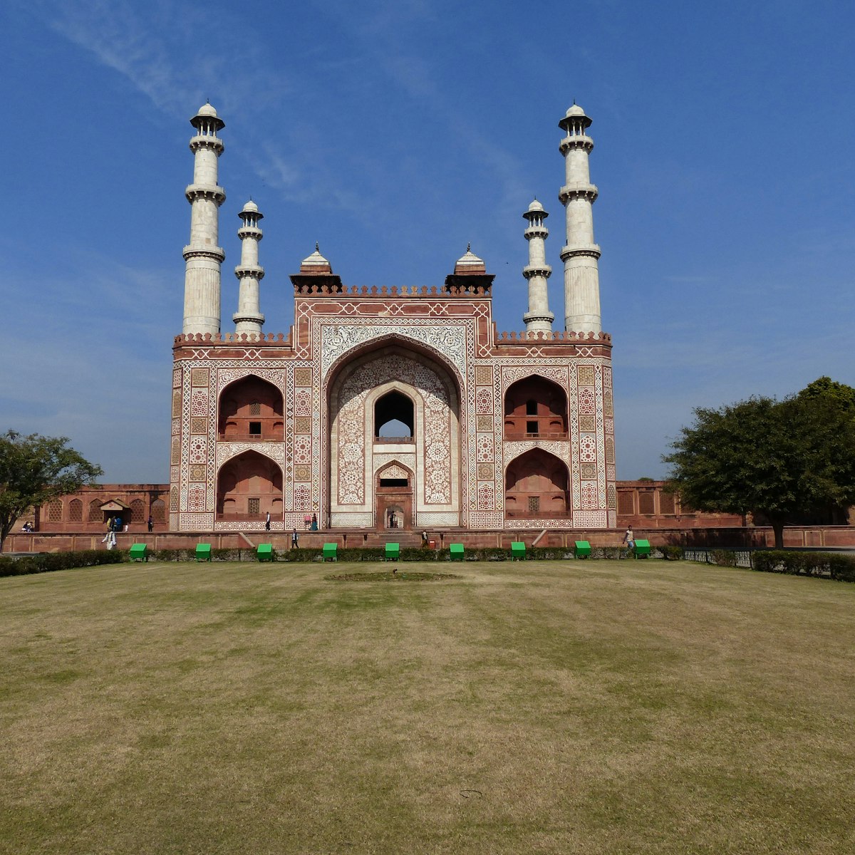 Akbar mausoleum, Sikandra near Agra, Uttar Pradesh, India, South Asia