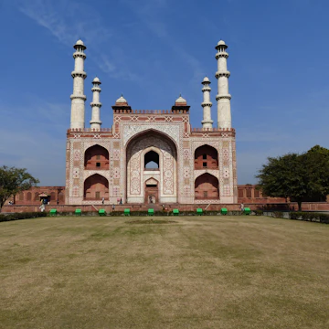 Akbar mausoleum, Sikandra near Agra, Uttar Pradesh, India, South Asia