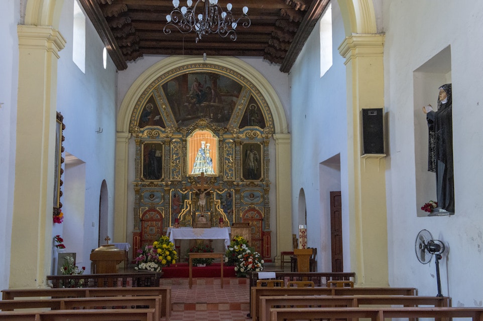 SEA OF CORTEZ, BAJA CALIFORNIA, MEXICO - 2015/02/18: The interior of the Jesuit Mission built in 1697 in Loreto in Baja California, Mexico. (Photo by Wolfgang Kaehler/LightRocket via Getty Images)