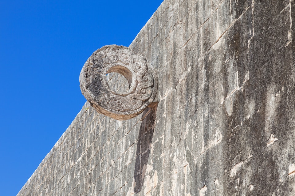 ring carved on the Great ball court of Chichen Itza