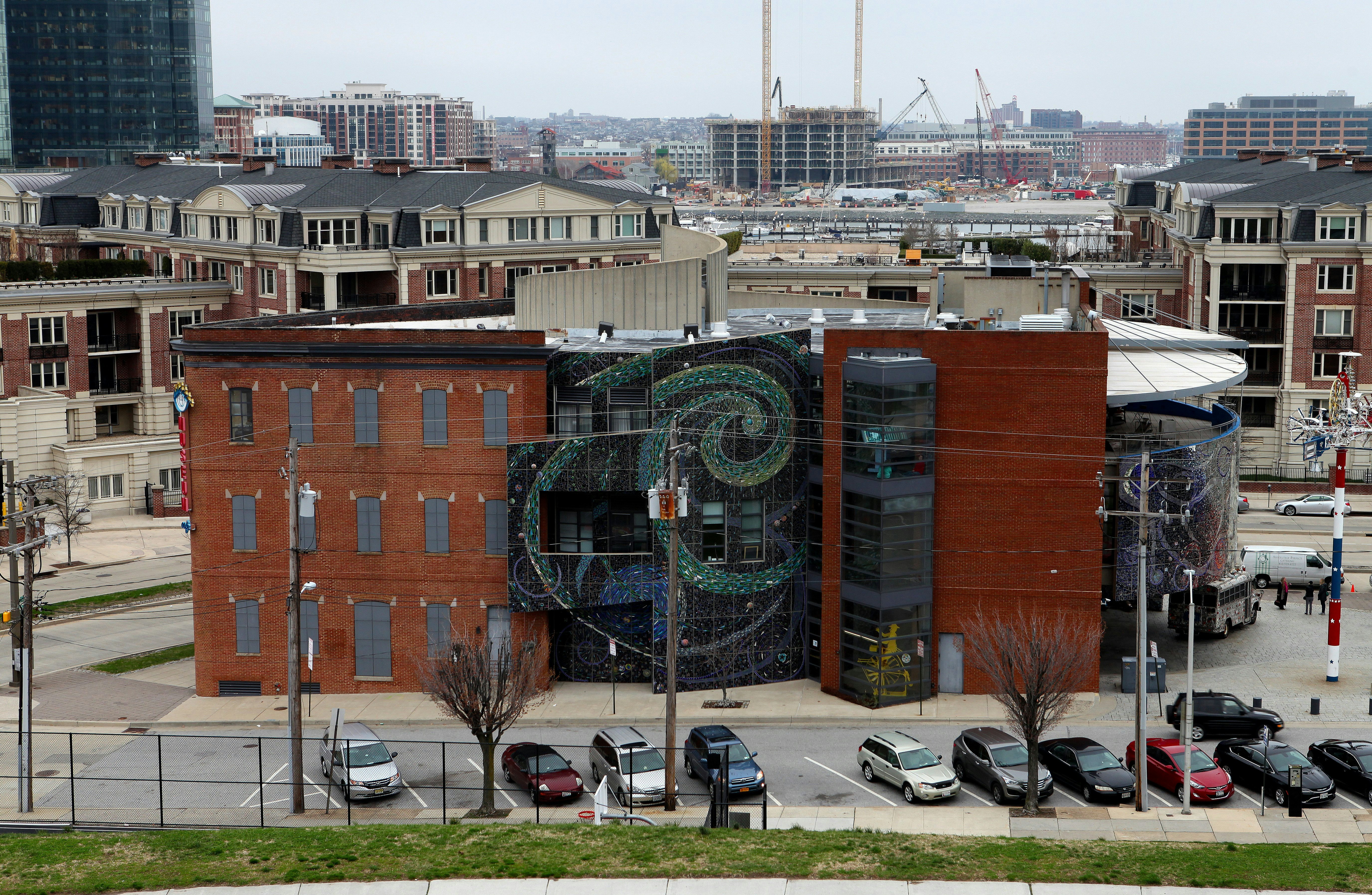 BALTIMORE - APRIL 09:  American Visionary Art Museum as photographed from Federal Hill Park on April 9, 2015 in Baltimore, Maryland.  (Photo By Raymond Boyd/Getty Images)