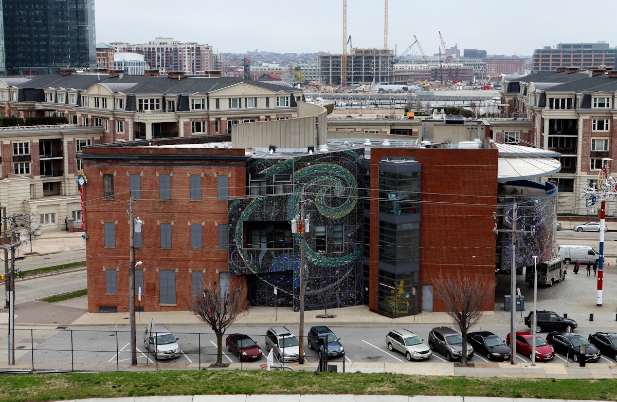 BALTIMORE - APRIL 09:  American Visionary Art Museum as photographed from Federal Hill Park on April 9, 2015 in Baltimore, Maryland.  (Photo By Raymond Boyd/Getty Images)