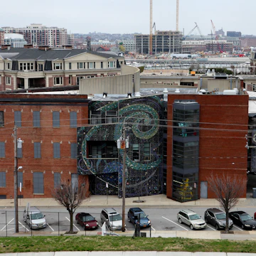 BALTIMORE - APRIL 09: American Visionary Art Museum as photographed from Federal Hill Park on April 9, 2015 in Baltimore, Maryland. (Photo By Raymond Boyd/Getty Images)
