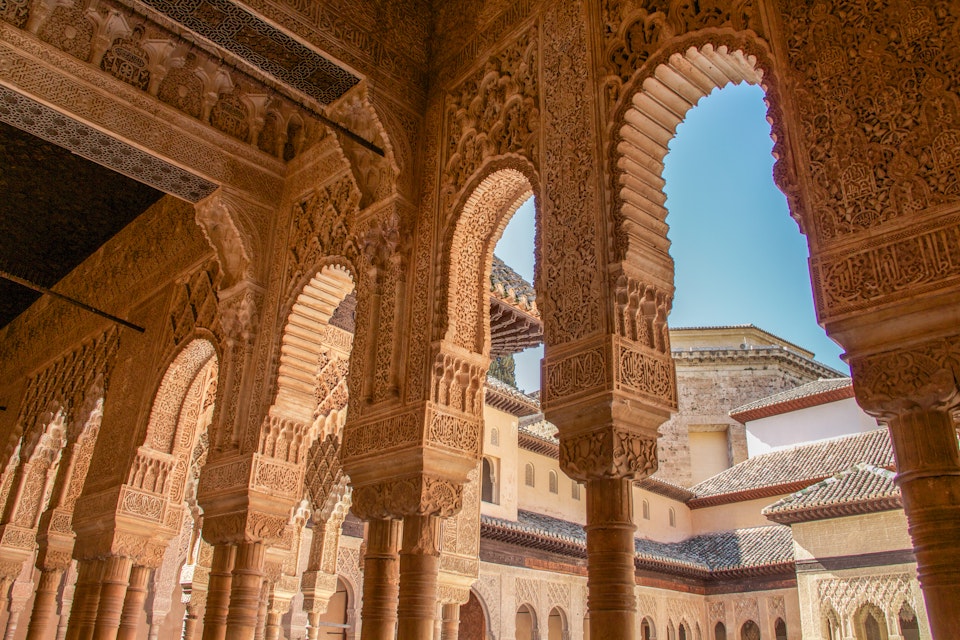 The Alhambra in Granada. Palace. Islamic. Information