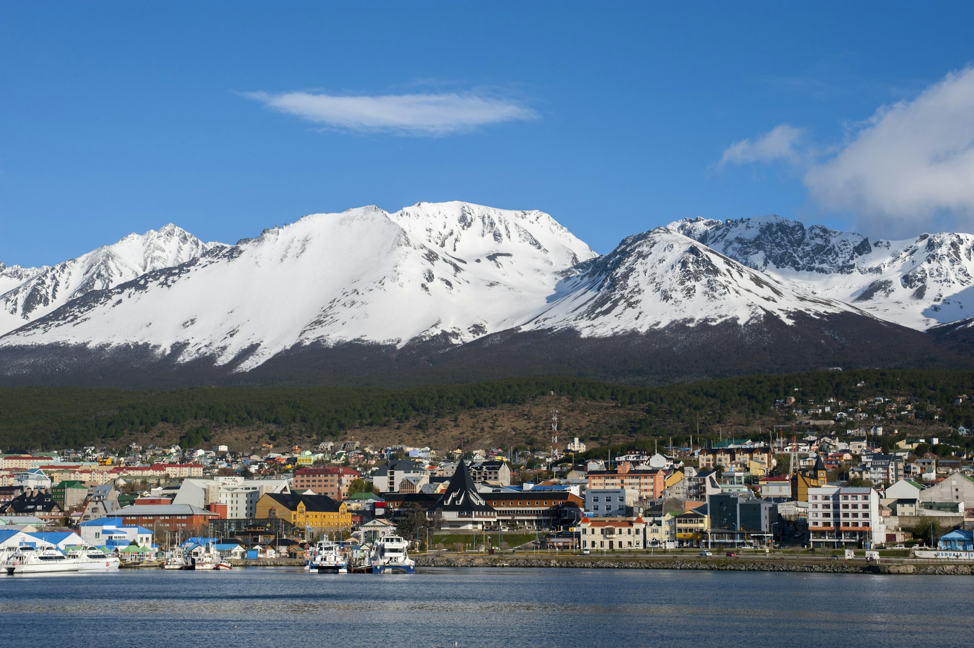 View of Ushuaia, the capital of Tierra del Fuego, Argentina