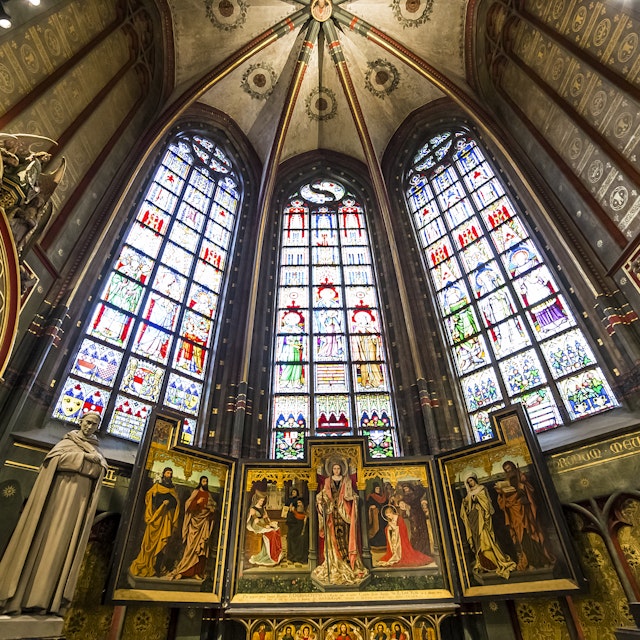 Interiors of Notre dame d'Anvers cathedral, Anvers, Belgium