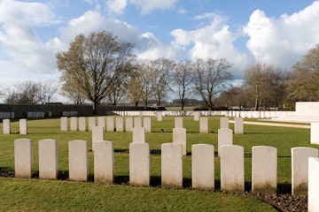 cemetery fallen soldiers in World War I Flanders Belgium