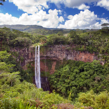 Chamarel waterfalls in Mauritius