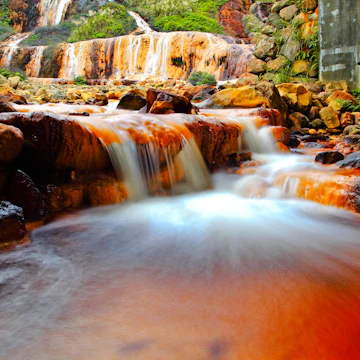Golden waterfall,Jiufen,Taiwan