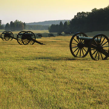 Cannons, Manassas National Battlefield Park, Virginia, USA