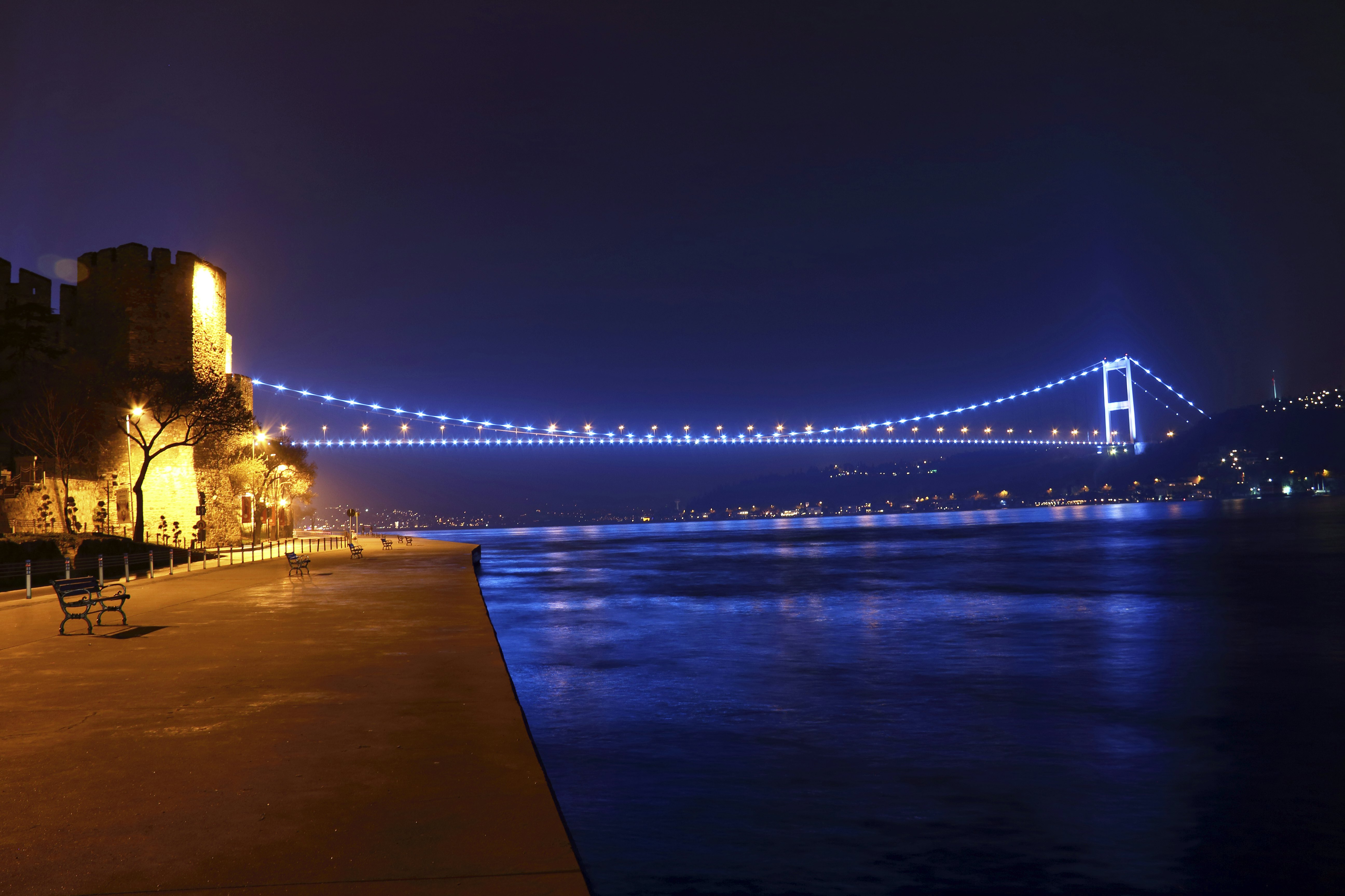FSM Bridge Night View Bosphorus of Istanbul