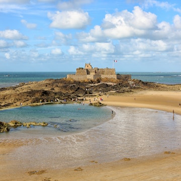 Fort National from Saint Malo in Brittany, France