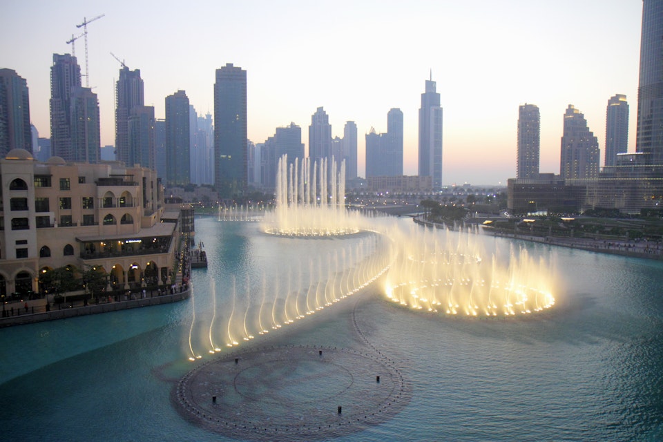 United Arab Emirates, Dubai, Downtown Dubai, Burj Dubai, Dubai Mall, Burj Khalifa Lake, The Dubai Fountain