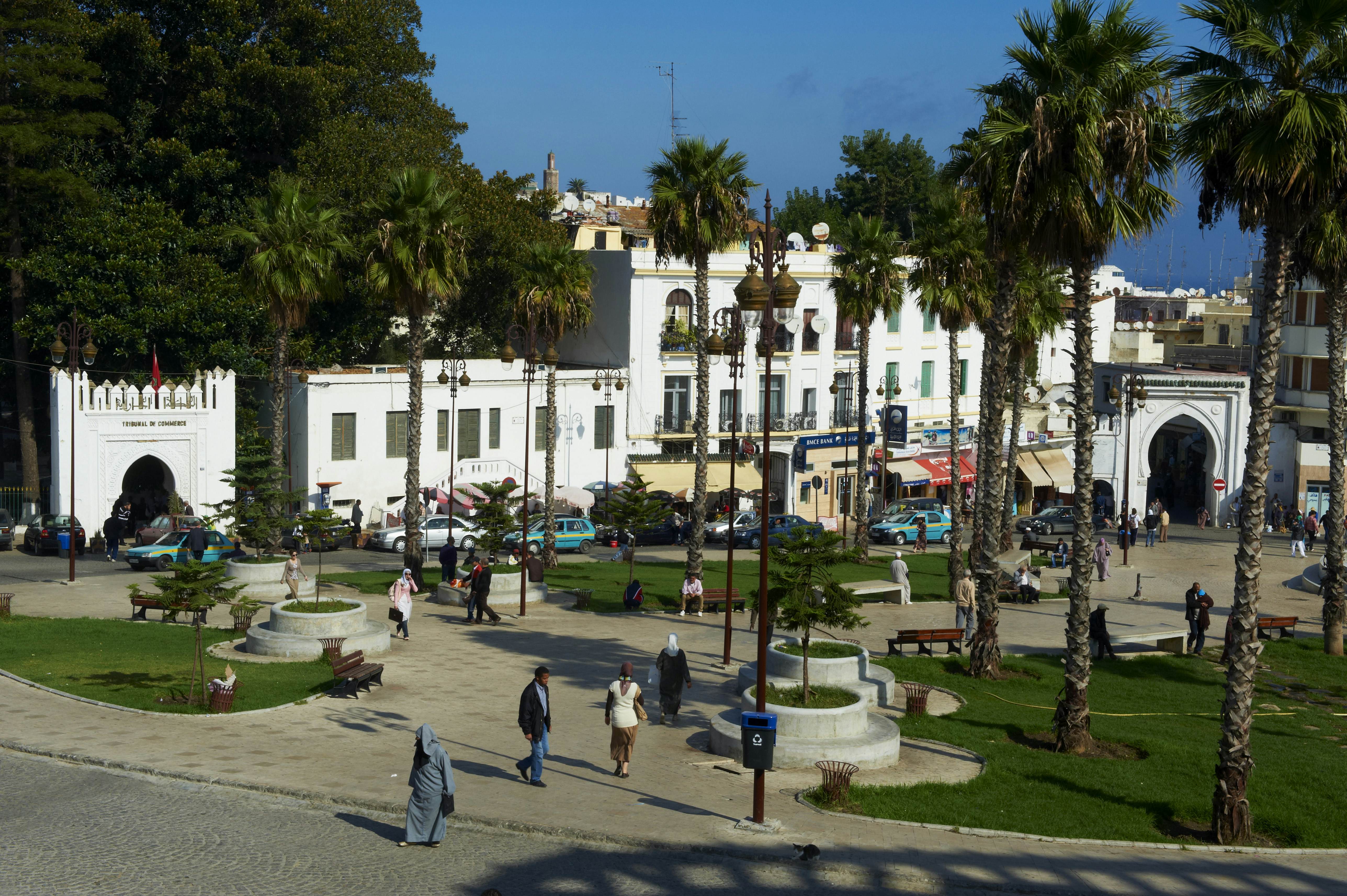 Grand Socco or main city square in Tangier, Morocco Stock Photo