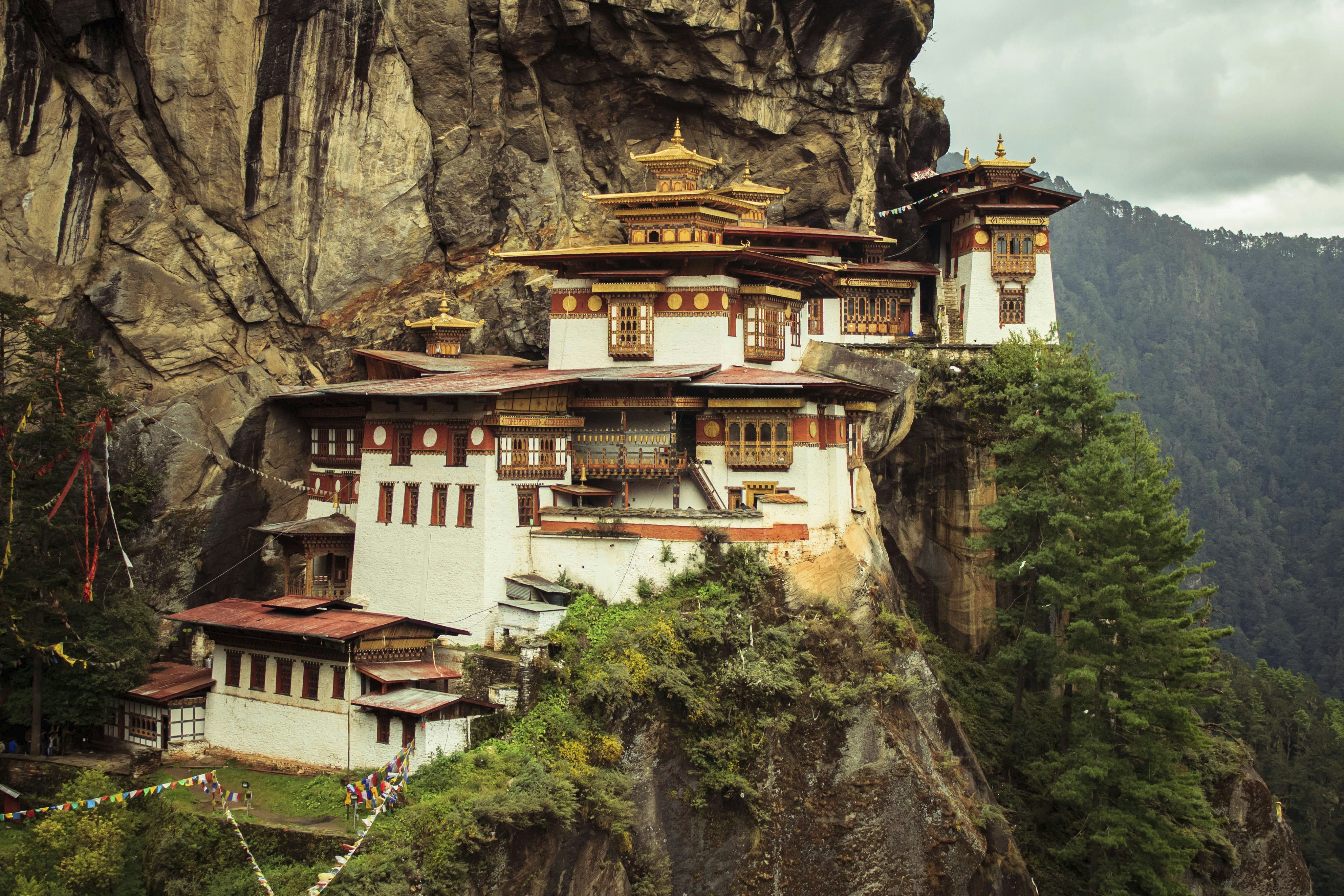 Taktshang Goemba(Tigers Nest Monastery), Bhutan, in a mountain cliff