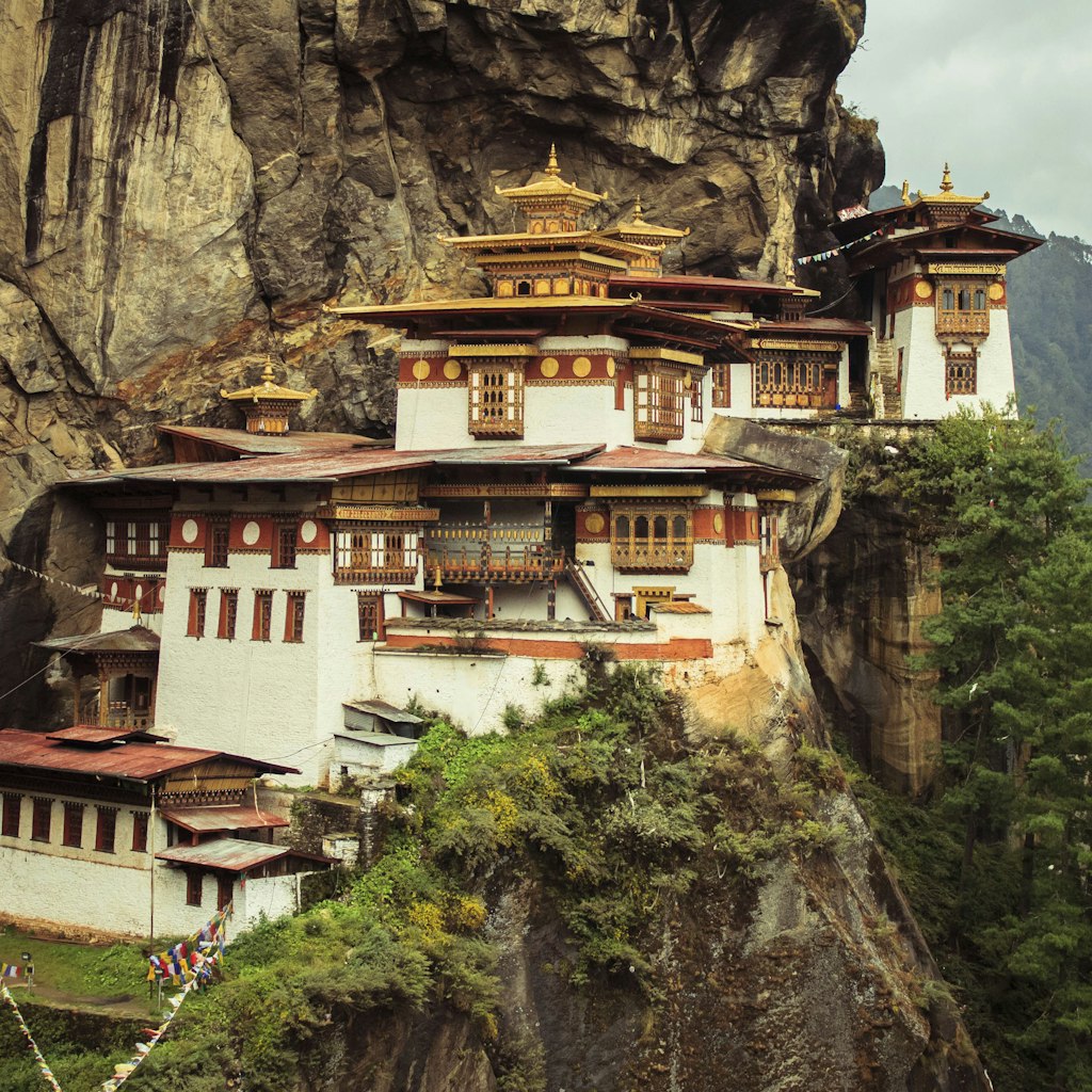 Taktshang Goemba(Tigers Nest Monastery), Bhutan, in a mountain cliff