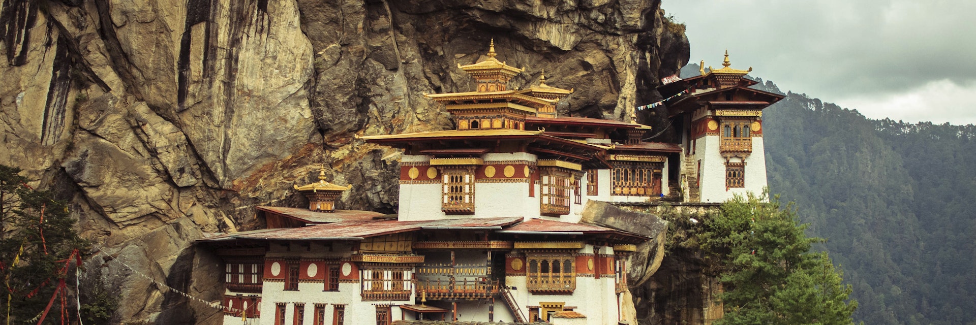 Taktshang Goemba(Tigers Nest Monastery), Bhutan, in a mountain cliff