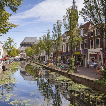 A canal in the historic centre of Delft