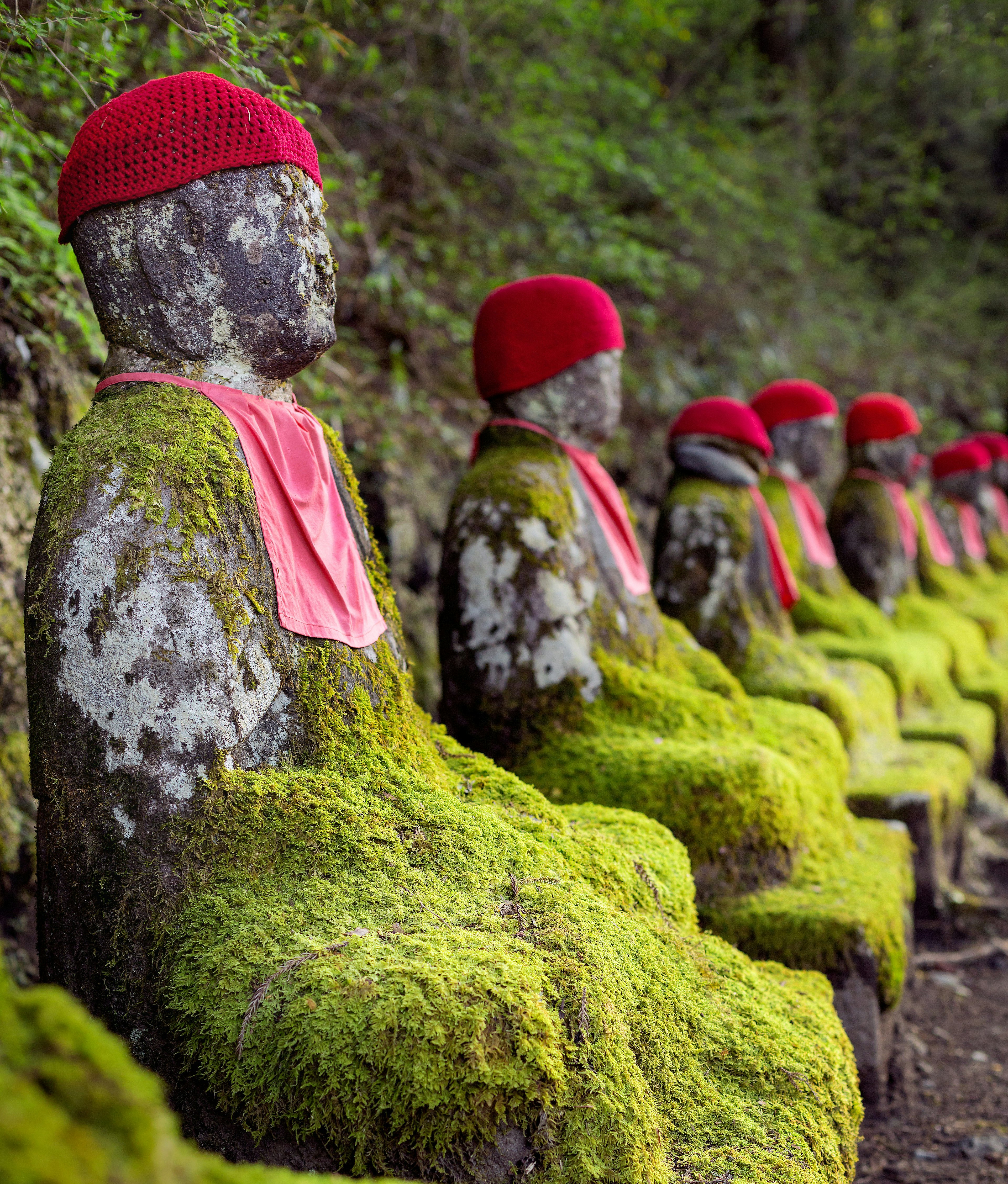Kanmangafuchi's Stone Jizo statues.