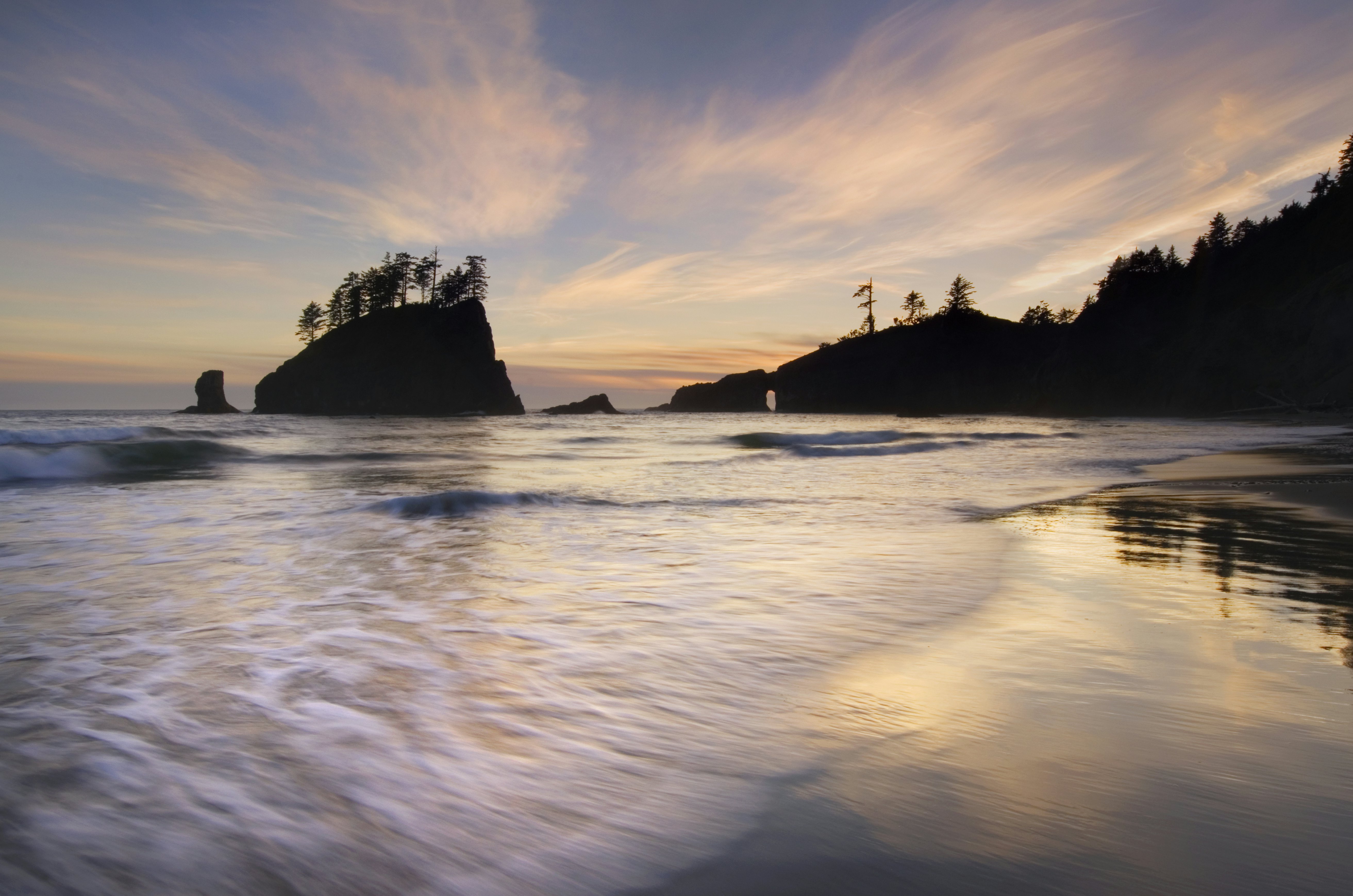 Sunset on  Second Beach, Olympic National Park