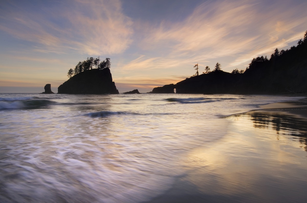 Sunset on  Second Beach, Olympic National Park